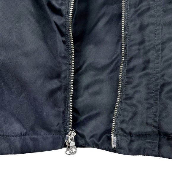 Harley Davidson Women’s Nylon Motorcycle Biker Jacket Black Cropped Small Fur - Picture 15 of 17